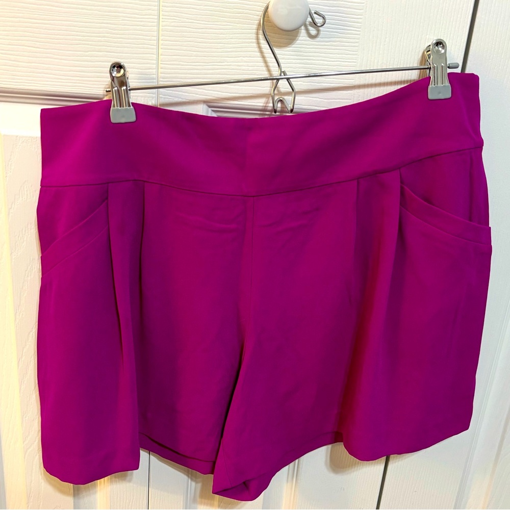 Flowy Magenta Shorts with pockets LOFT